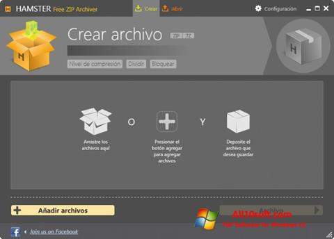 Zrzut ekranu Hamster Free ZIP Archiver na Windows 10