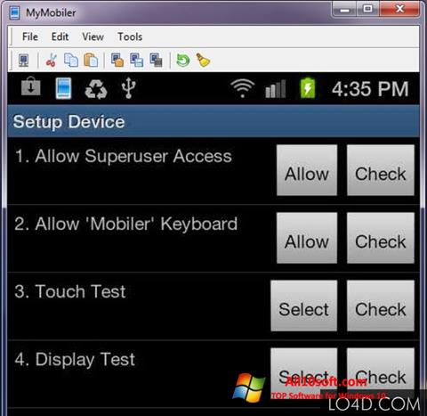 Zrzut ekranu MyMobiler na Windows 10