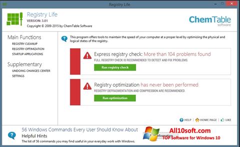 Zrzut ekranu Registry Life na Windows 10