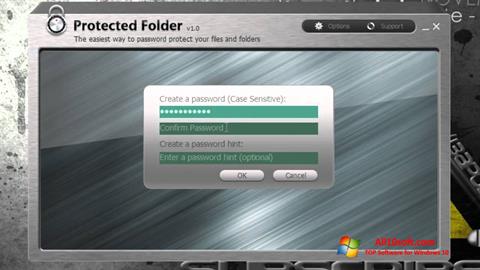 Zrzut ekranu Protected Folder na Windows 10