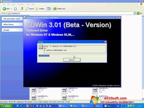 Zrzut ekranu KDWin na Windows 10