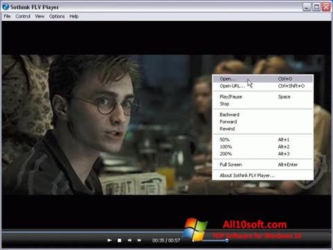Zrzut ekranu FLV Player na Windows 10