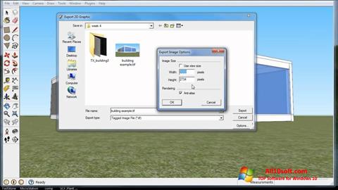 Zrzut ekranu SketchUp na Windows 10