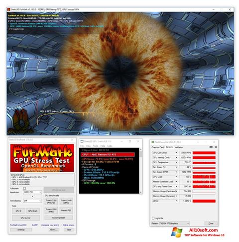 Zrzut ekranu FurMark na Windows 10