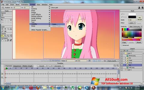 Zrzut ekranu Anime Studio na Windows 10