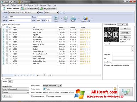 Zrzut ekranu Easy CD-DA Extractor na Windows 10