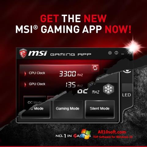 Zrzut ekranu MSI Gaming App na Windows 10