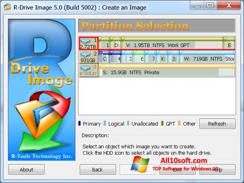 Zrzut ekranu R-Drive Image na Windows 10