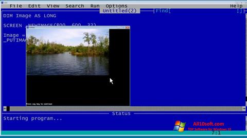 Zrzut ekranu QBasic na Windows 10