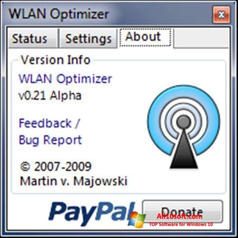 Zrzut ekranu WLAN Optimizer na Windows 10