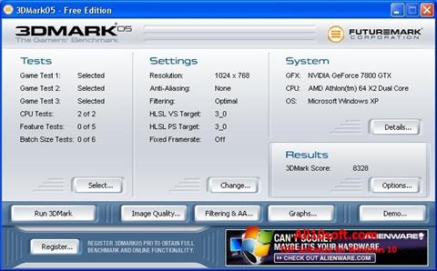 Zrzut ekranu 3DMark na Windows 10