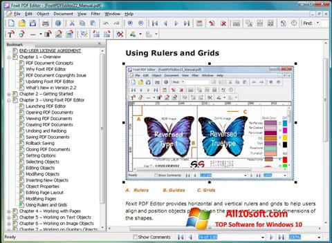 Zrzut ekranu Foxit PDF Editor na Windows 10