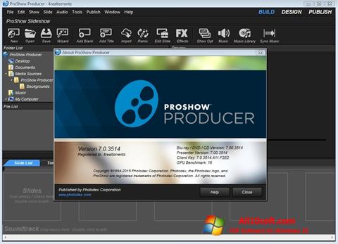 Zrzut ekranu ProShow Producer na Windows 10