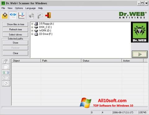 Zrzut ekranu Dr.Web na Windows 10