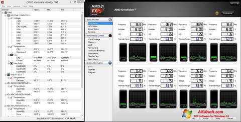 Zrzut ekranu AMD Overdrive na Windows 10