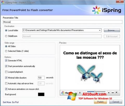 Zrzut ekranu iSpring Free na Windows 10
