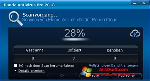 Zrzut ekranu Panda Antivirus Pro na Windows 10