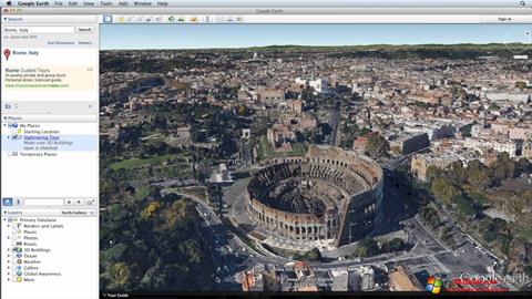 Zrzut ekranu Google Earth na Windows 10