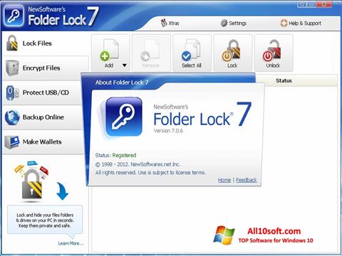 Zrzut ekranu Folder Lock na Windows 10
