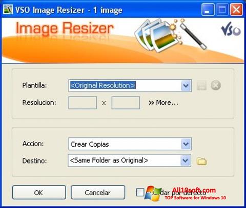 Zrzut ekranu VSO Image Resizer na Windows 10