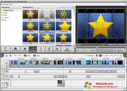 Zrzut ekranu AVS Video Editor na Windows 10