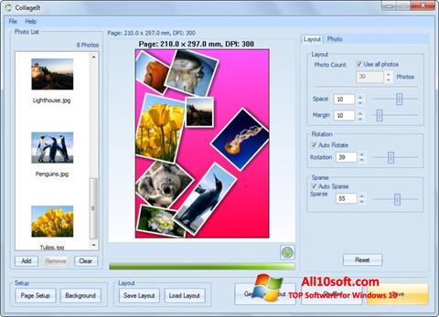 Zrzut ekranu CollageIt na Windows 10