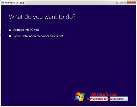 Zrzut ekranu Media Creation Tool na Windows 10