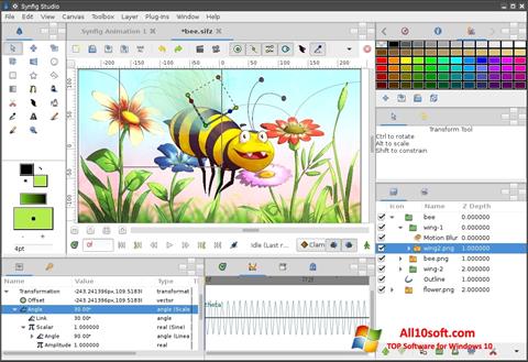 Zrzut ekranu Synfig Studio na Windows 10