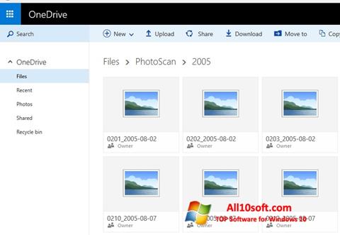 Zrzut ekranu OneDrive na Windows 10