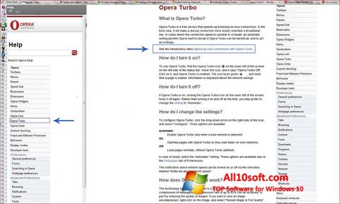 Zrzut ekranu Opera Turbo na Windows 10