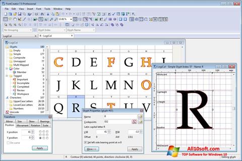 Zrzut ekranu Font Creator na Windows 10