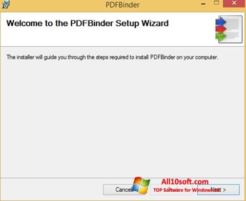 Zrzut ekranu PDFBinder na Windows 10