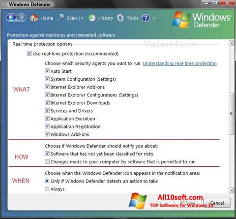 Zrzut ekranu Windows Defender na Windows 10