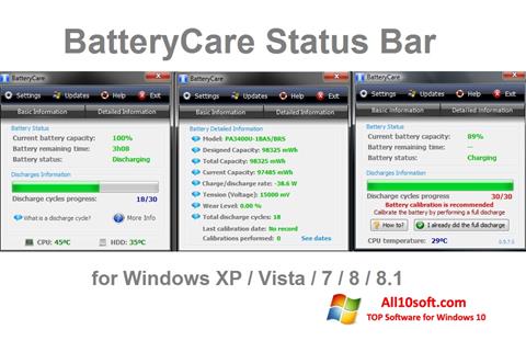 Zrzut ekranu BatteryCare na Windows 10