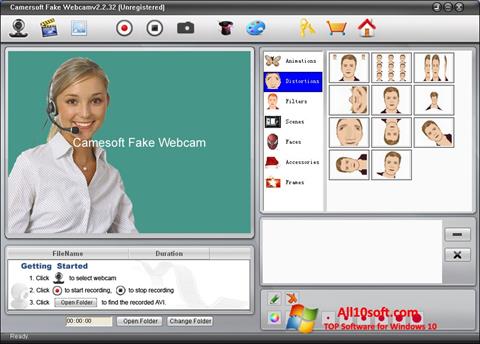Zrzut ekranu Fake Webcam na Windows 10