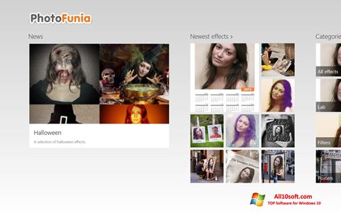 Zrzut ekranu PhotoFunia na Windows 10