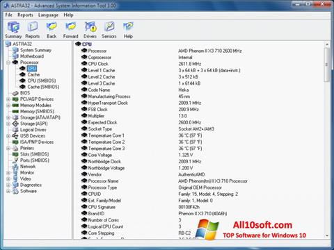 Zrzut ekranu ASTRA32 na Windows 10