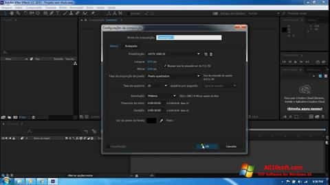 Zrzut ekranu Adobe After Effects CC na Windows 10