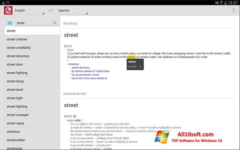 Zrzut ekranu ABBYY Lingvo na Windows 10