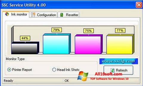 Zrzut ekranu SSC Service Utility na Windows 10