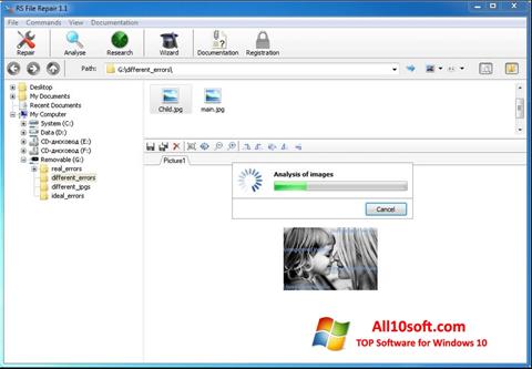 Zrzut ekranu RS File Recovery na Windows 10