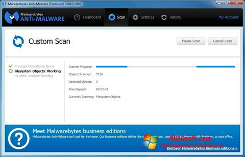 Zrzut ekranu Malwarebytes Anti-Malware na Windows 10