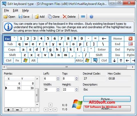 Zrzut ekranu Virtual Keyboard na Windows 10