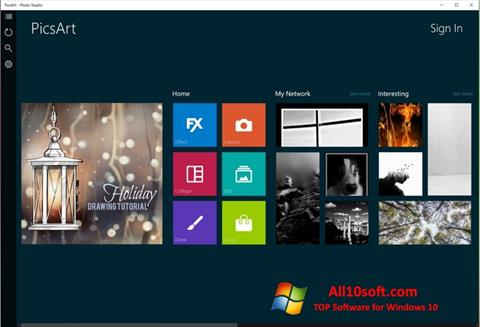 Zrzut ekranu PicsArt na Windows 10