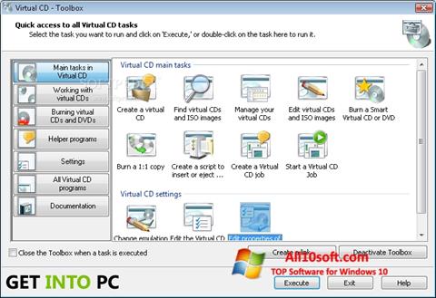 Zrzut ekranu Virtual CD na Windows 10