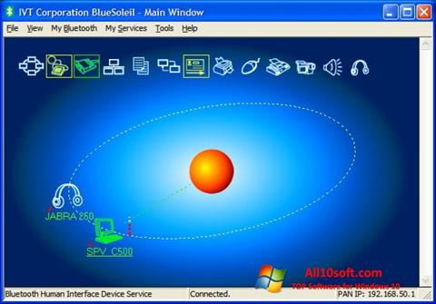 Zrzut ekranu BlueSoleil na Windows 10