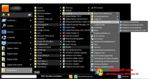 Zrzut ekranu Start Menu X na Windows 10