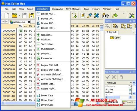 Zrzut ekranu Hex Editor Neo na Windows 10