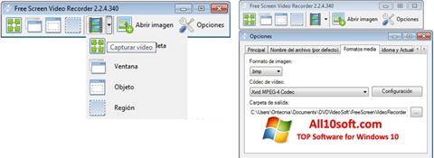 Zrzut ekranu Free Screen Video Recorder na Windows 10