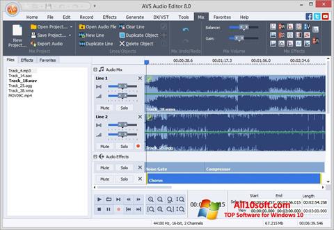Zrzut ekranu AVS Audio Editor na Windows 10